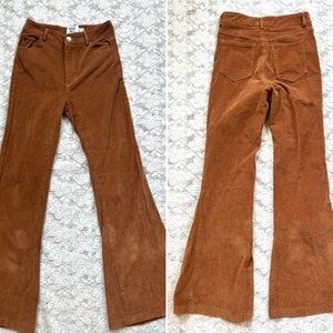 Princess Polly Nadia Flare pant corduroy brown size 2